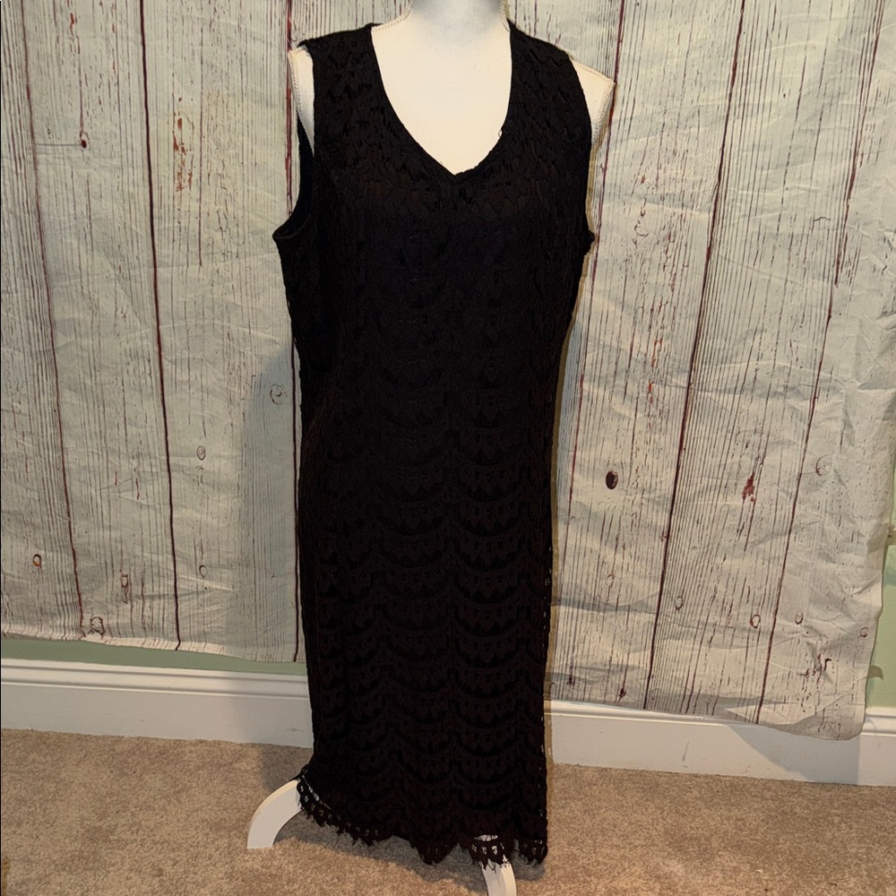 Isaac Mizrahi Black Sleeveless Dress